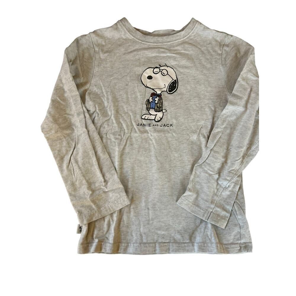 Janie And Jack Grey Snoopy Shirt size 7